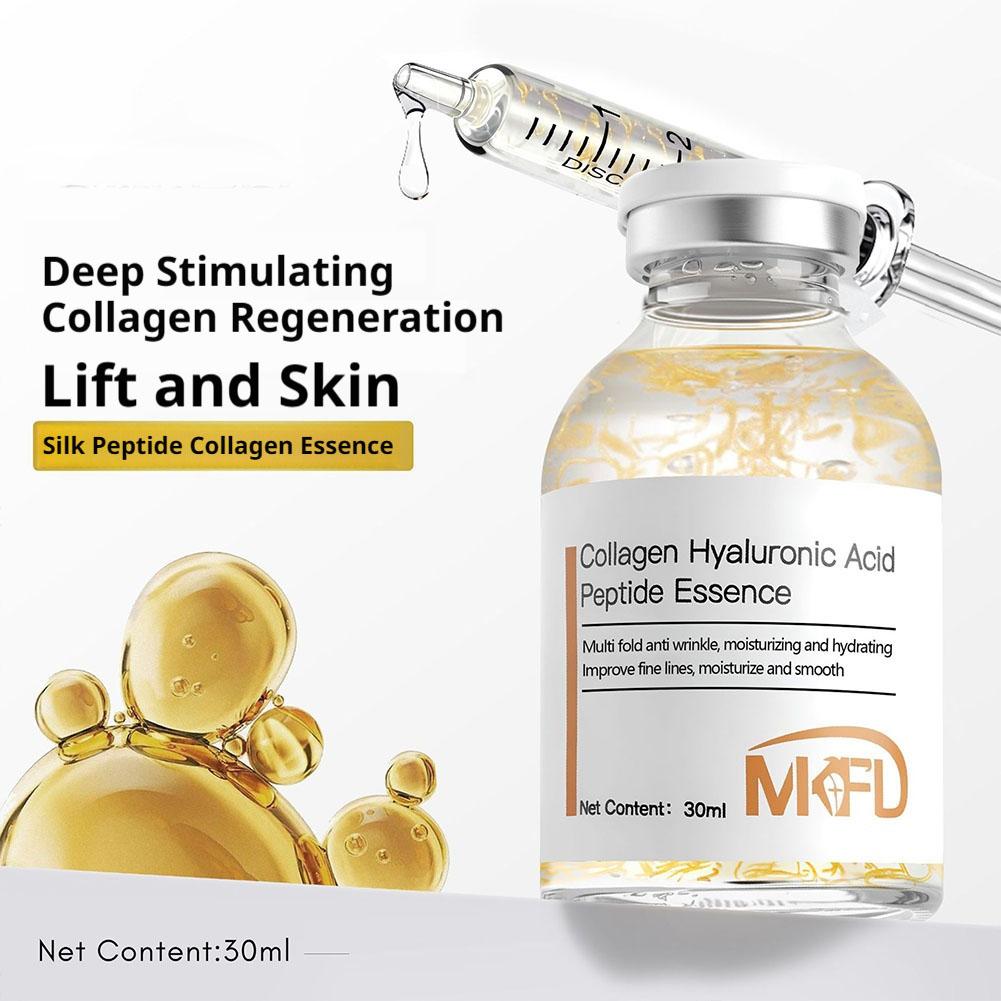 Collagen Peptide Powder - Collageen Hyaluronzuur Peptide Gezichtsserum 30ml Verstevigende