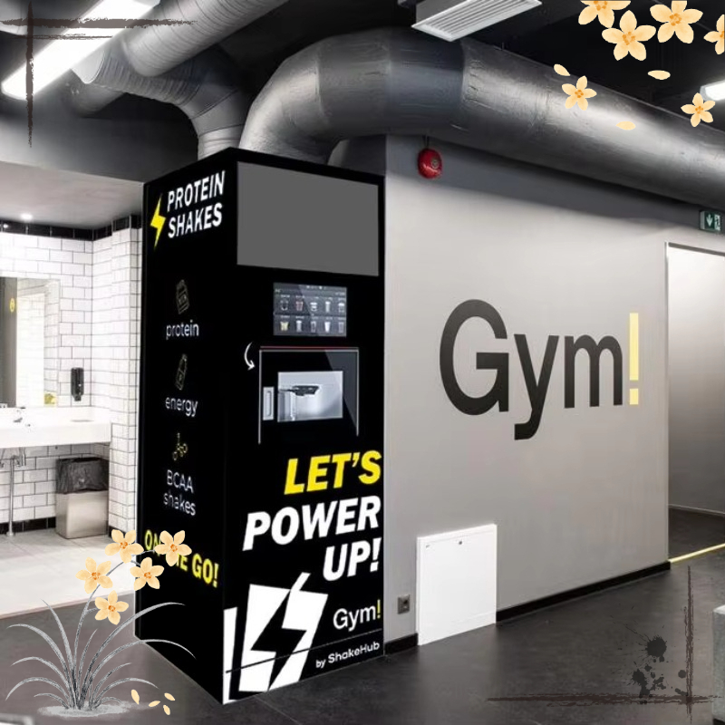 The Nutrition Fitness - Automatische eiwitshake-kiosk met verlichte display, zelfbediening