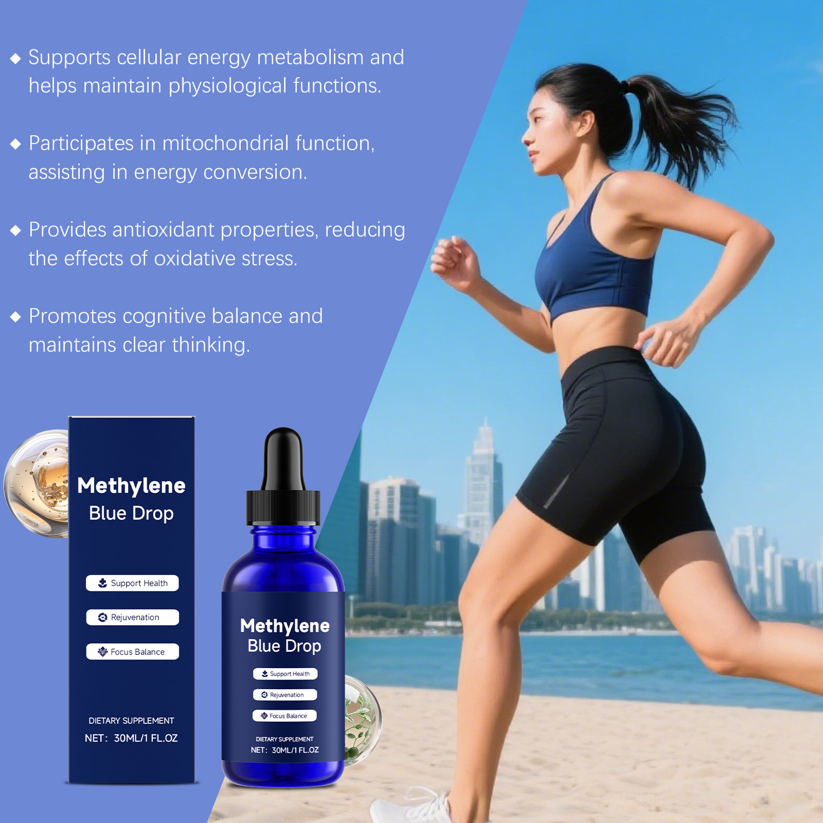 Vitaliteitsverhogende druppels - Nutrition Fitness Health recensie en prijs